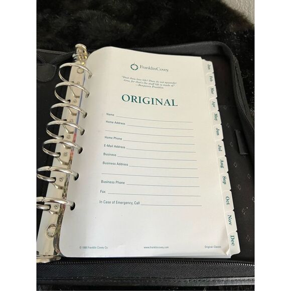 Franklin Covey Planner Imitation Leather 7 Ring Binder 8x10 - Picture 4 of 8